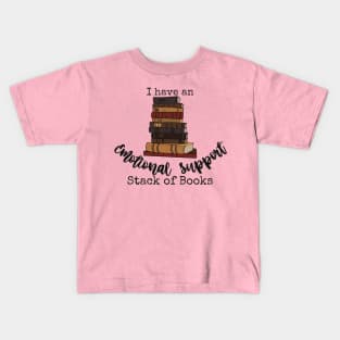 Emotional Support Books - Black Kids T-Shirt